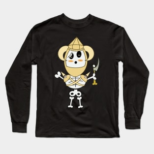 Cute skeletons doodle style Long Sleeve T-Shirt